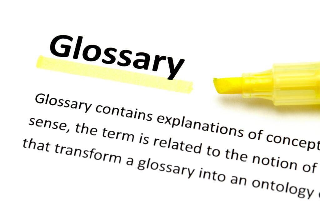 The language glossary - essential to good translation!